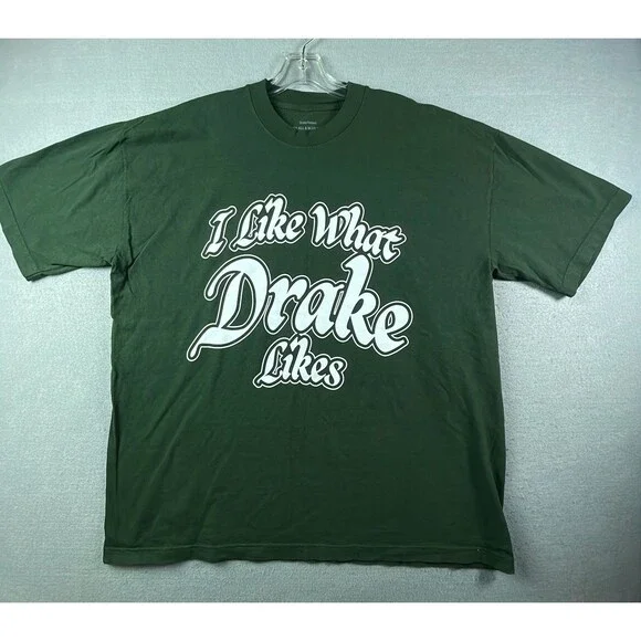I Like What Drake Likes It’s All A Blur Tour T-Shirt Size XL Green Concert IAAB - Picture 1 of 8